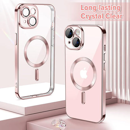 Coque MagSafe pour Apple iPhone 15, Techsuit, Luxury Crystal, Rose