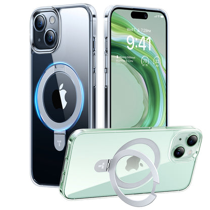 Coque MagSafe pour Apple iPhone 15, Torras, Ostand, Transparente
