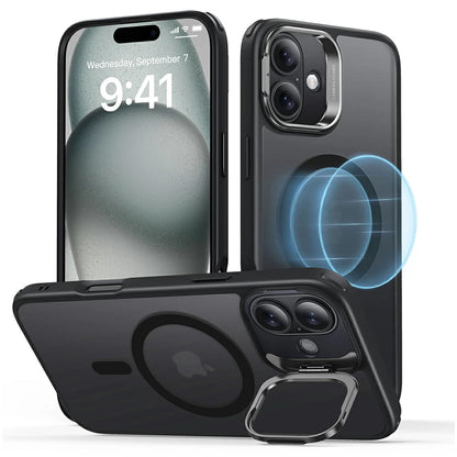 Coque MagSafe pour Apple iPhone 16, ESR, Classic Hybrid Kickstand, Noir Satiné