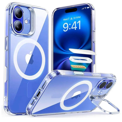 Coque MagSafe pour Apple iPhone 16, ESR, Classic Hybrid Kickstand Slide, Transparente