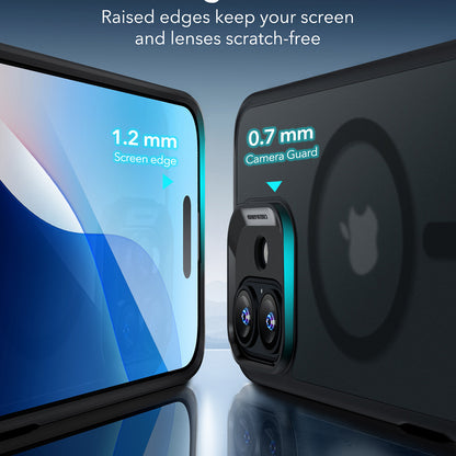 Coque MagSafe pour Apple iPhone 16, ESR, Classic Hybrid, Noir Satiné