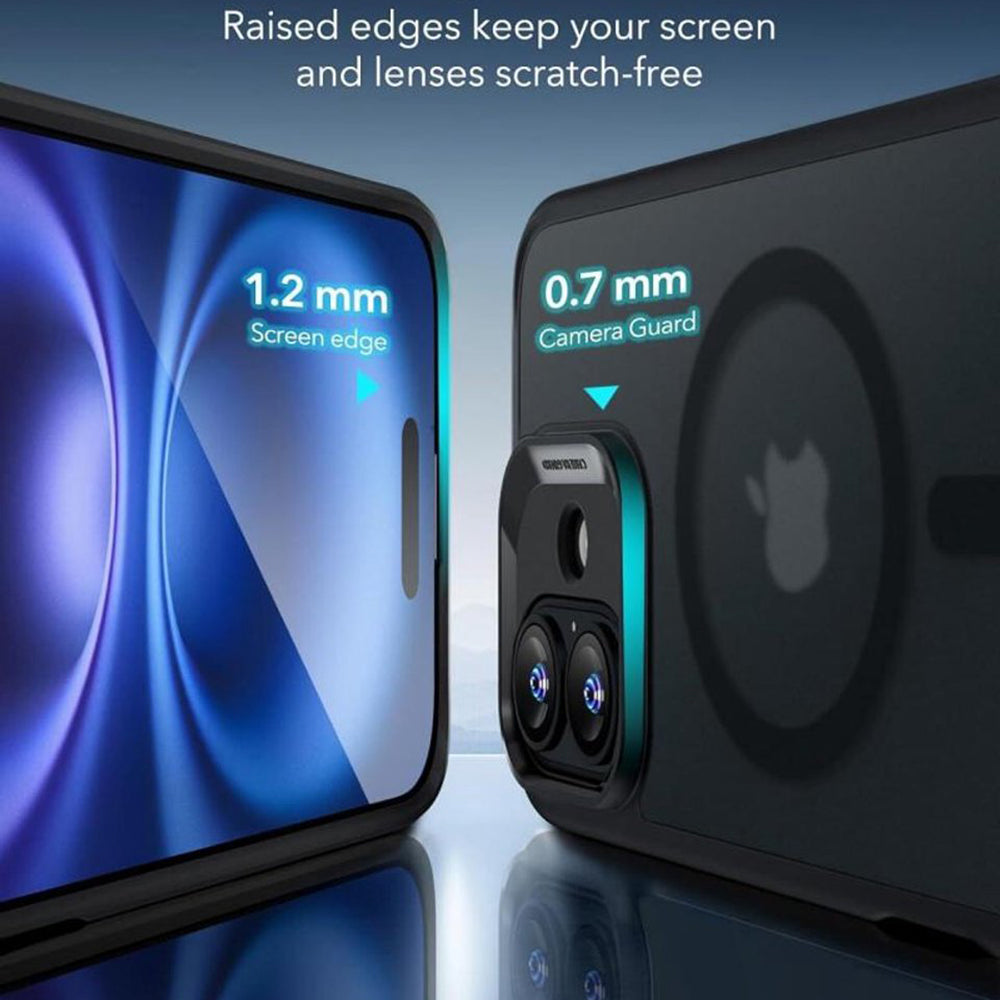 Coque MagSafe pour Apple iPhone 16, ESR, Classic Hybrid Slide, Noir Satiné