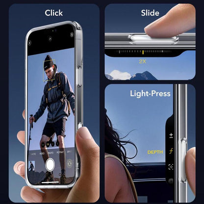 Coque MagSafe pour Apple iPhone 16, ESR, Classic Hybrid Slide, Noir Satiné