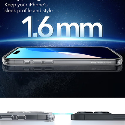 Coque MagSafe pour Apple iPhone 16, ESR, Classic Hybrid, Transparente