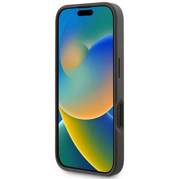 Étui MagSafe pour Apple iPhone 16, Guess, 4G Ring Classic Logo, Marron