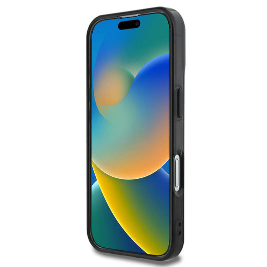 Étui MagSafe pour Apple iPhone 16, Guess, IML 4G Peony, Noir GUHMP16SH4PYEEK