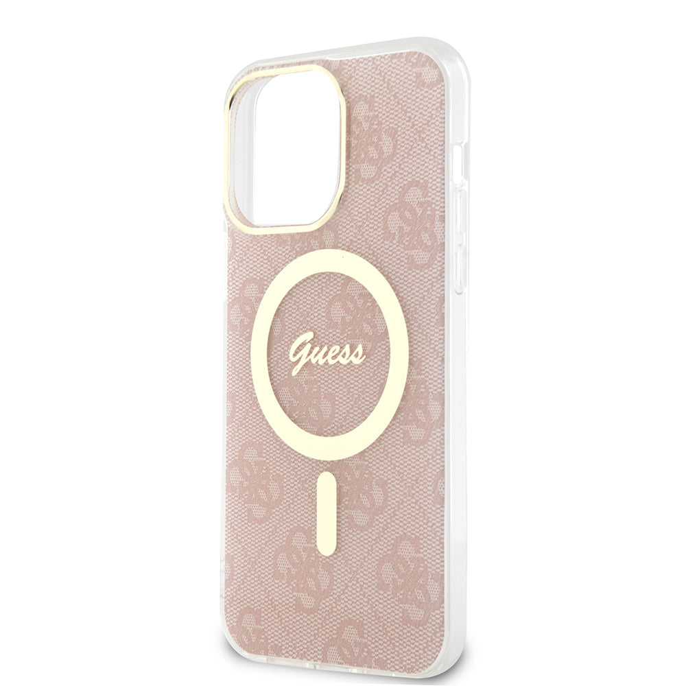 Coque MagSafe pour Apple iPhone 16, Guess, IML 4G, Rose