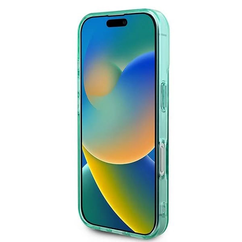 Coque MagSafe pour Apple iPhone 16, Guess, IML Rhinestone, Vert