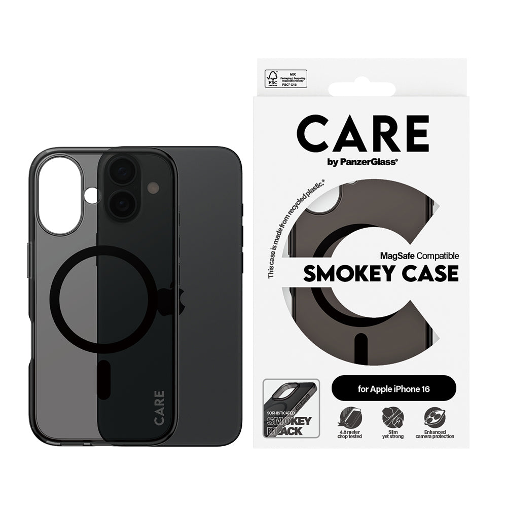 MagSafe Case for Apple iPhone 16, PanzerGlass, Urban Combat Care, Black