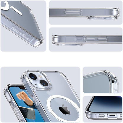 Étui MagSafe pour Apple iPhone 16, PanzerGlass, HardCase, Blanc Transparent