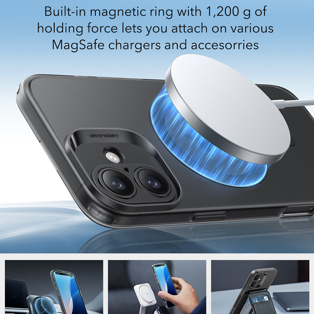 Coque MagSafe pour Apple iPhone 16 Plus, ESR, Zero, Noire Satinée