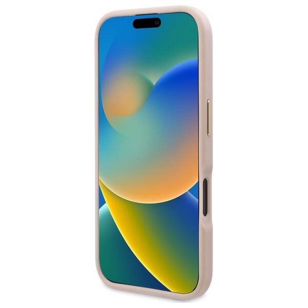 MagSafe Case for Apple iPhone 16 Plus, Guess, 4G Logo Plate, Pink