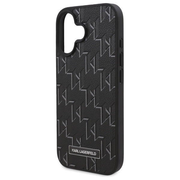 Coque MagSafe pour Apple iPhone 16 Plus, Karl Lagerfeld, Hot Stamp, Noire