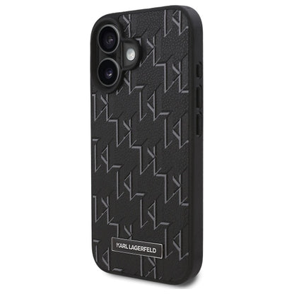 Coque MagSafe pour Apple iPhone 16 Plus, Karl Lagerfeld, Hot Stamp, Noire