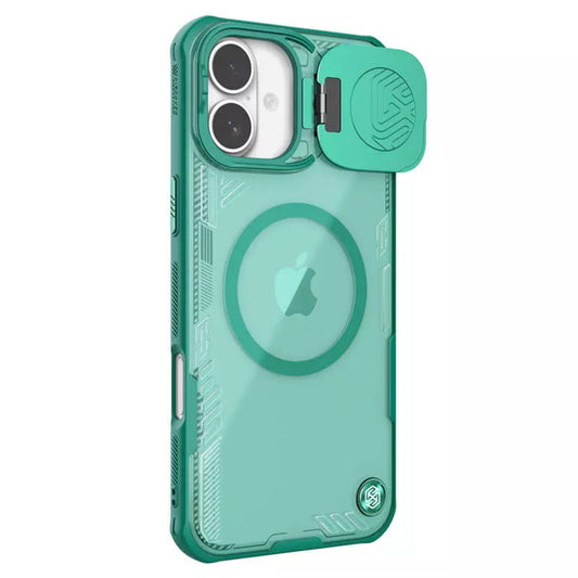 Coque MagSafe pour Apple iPhone 16 Plus, Nillkin, Iceblade Prop (sans découpe pour caméra), Vert