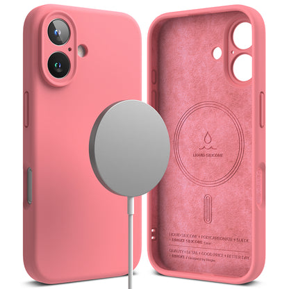 Coque MagSafe pour Apple iPhone 16 Plus, Ringke, Silicone, Rose