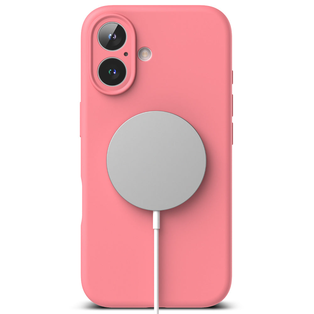 Coque MagSafe pour Apple iPhone 16 Plus, Ringke, Silicone, Rose