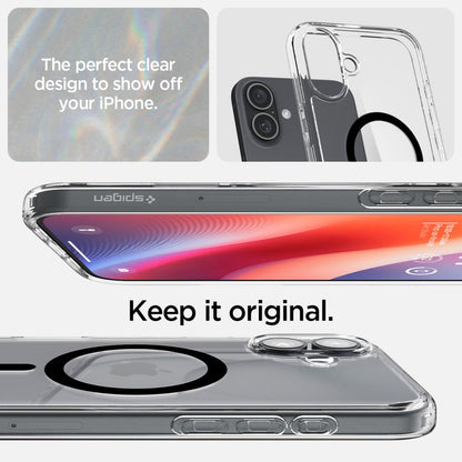 Coque MagSafe pour Apple iPhone 16 Plus, Spigen, Ultra Hybrid, Noire