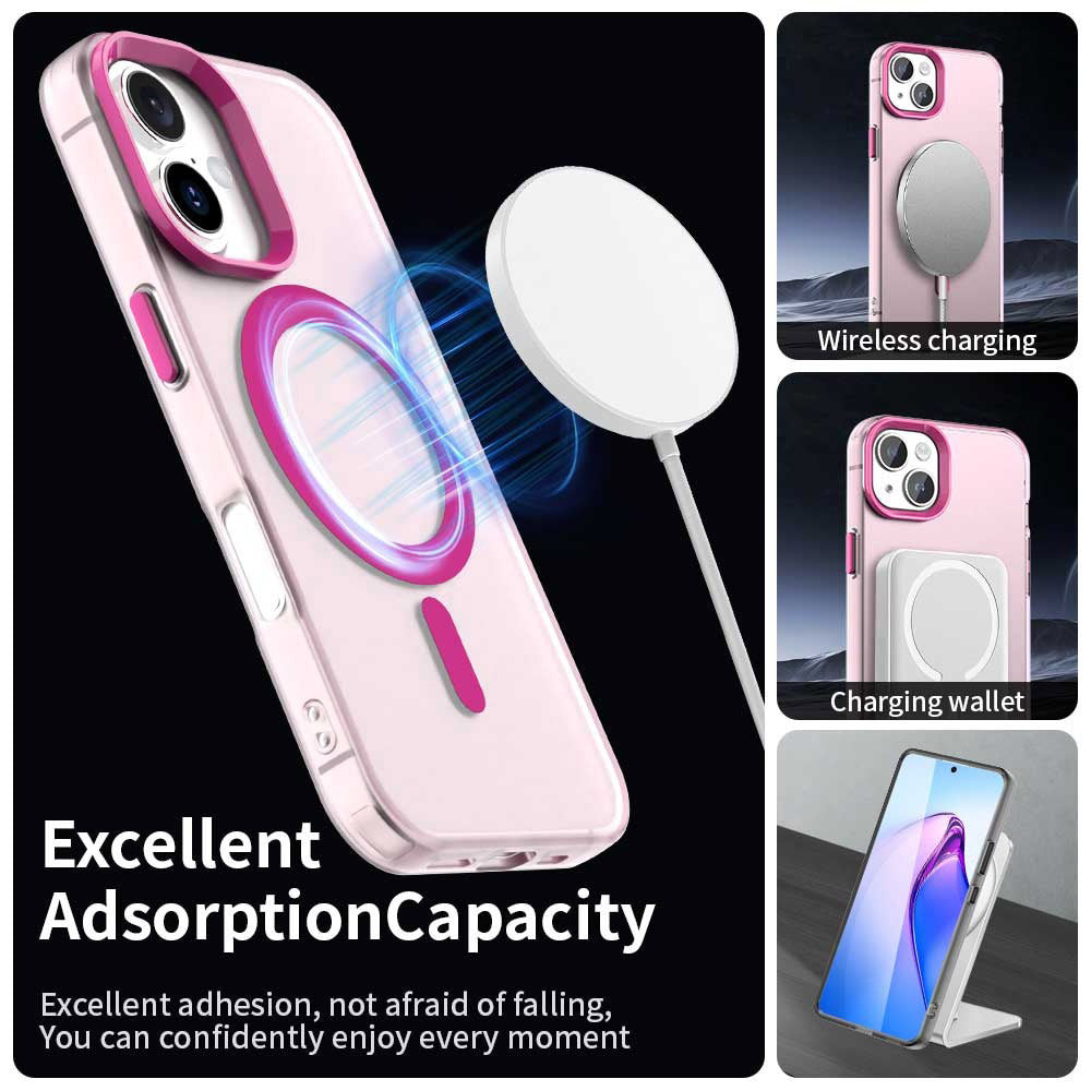 Coque MagSafe pour Apple iPhone 16 Plus, Techsuit, CandyCase, rose