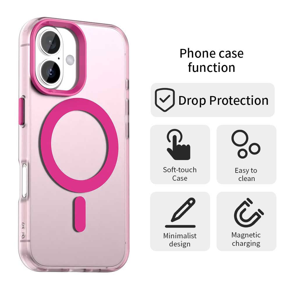 Coque MagSafe pour Apple iPhone 16 Plus, Techsuit, CandyCase, rose