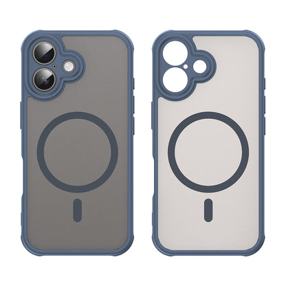 Coque MagSafe pour Apple iPhone 16 Plus, Techsuit, HaloFrost II, Bleu marine