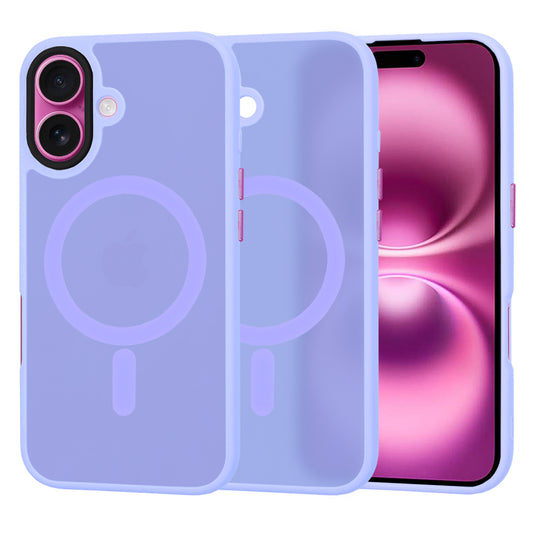 Coque MagSafe pour Apple iPhone 16 Plus, Techsuit, HaloFrost, Violet Clair