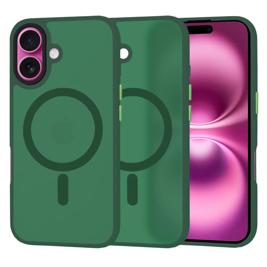 Coque MagSafe pour Apple iPhone 16 Plus, Techsuit, HaloFrost, Vert