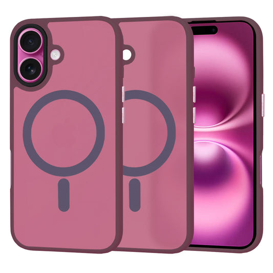 Coque MagSafe pour Apple iPhone 16 Plus, Techsuit, HaloFrost, Bordeaux