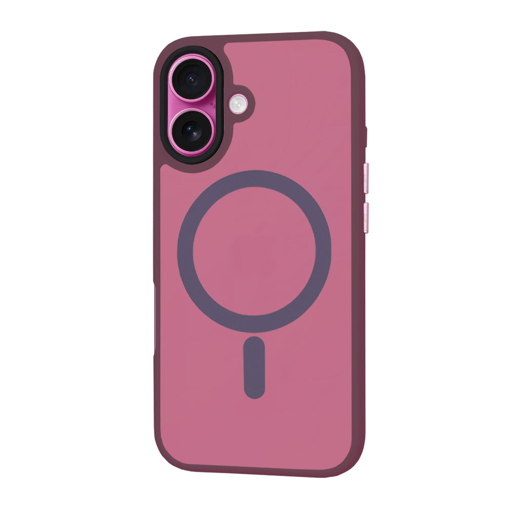 Coque MagSafe pour Apple iPhone 16 Plus, Techsuit, HaloFrost, Bordeaux