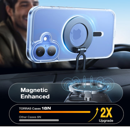 Coque MagSafe pour Apple iPhone 16 Plus, Torras, Diamond, Transparente