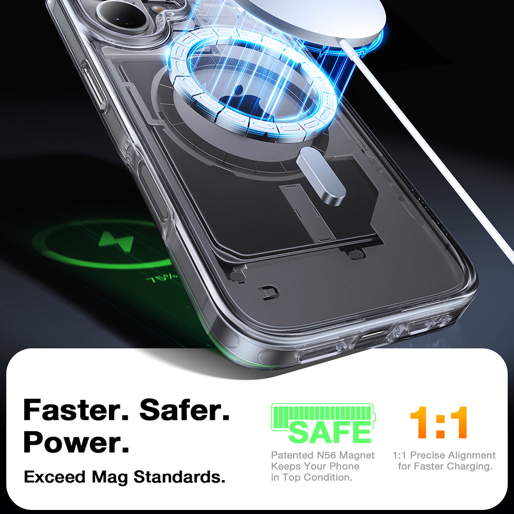 Coque MagSafe pour Apple iPhone 16 Plus, Torras, Diamond, Transparente