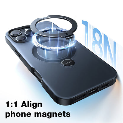 Coque MagSafe pour Apple iPhone 16 Plus, Torras, Ostand Spin, Transparente