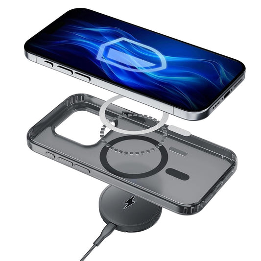 Coque MagSafe pour Apple iPhone 16 Pro, 3MK, Frosty MagCase, Noir Satiné