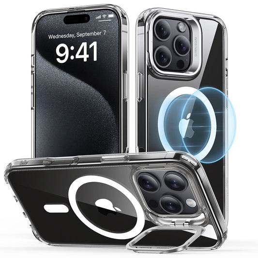 Coque MagSafe pour Apple iPhone 16 Pro, ESR, Classic Hybrid Kickstand, Transparente