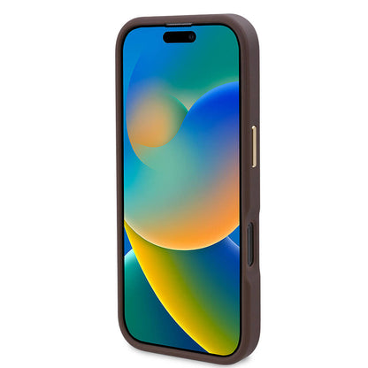 MagSafe Case for Apple iPhone 16 Pro, Guess, 4G Logo Plate, Blue