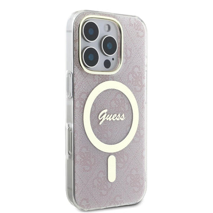Étui MagSafe pour Apple iPhone 16 Pro, Guess, IML 4G, Rose