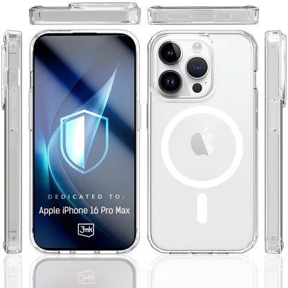 Coque MagSafe pour Apple iPhone 16 Pro Max, 3MK, Armor MagCase, Transparente