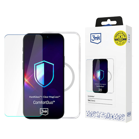 Coque MagSafe pour Apple iPhone 16 Pro Max, 3MK, ComfortDuo, Transparente