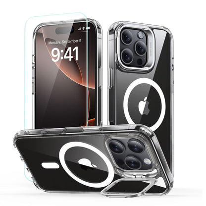 Coque MagSafe pour Apple iPhone 16 Pro Max, ESR, Classic Hybrid avec Support et Protecteur d'Écran, Transparente