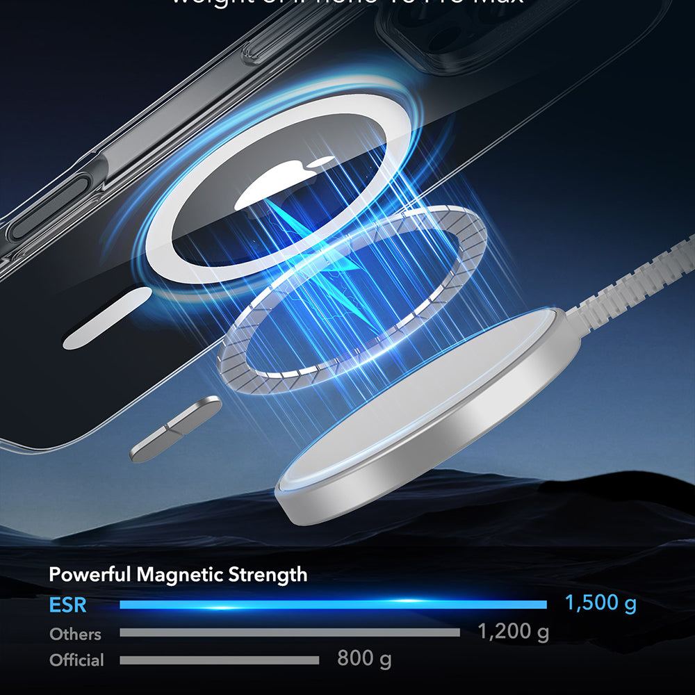 Coque MagSafe pour Apple iPhone 16 Pro Max, ESR, Classic Hybrid, Transparente