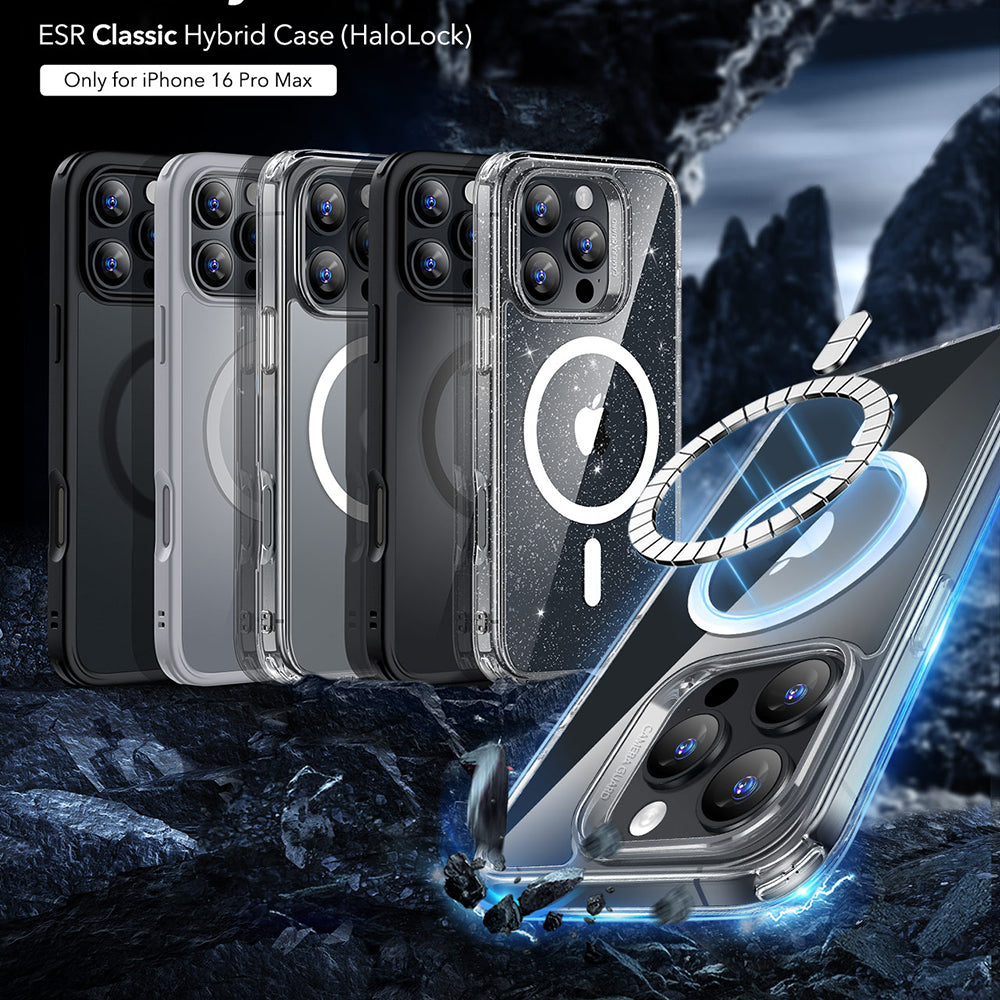 Coque MagSafe pour Apple iPhone 16 Pro Max, ESR, Classic Hybrid, Transparente
