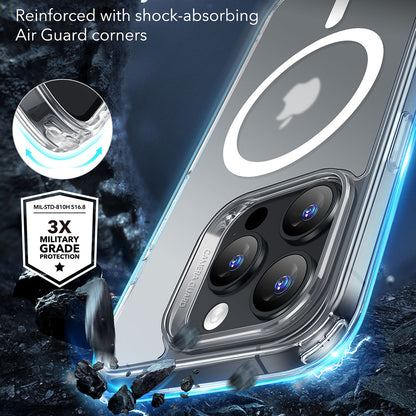 Coque MagSafe pour Apple iPhone 16 Pro Max, ESR, Classic Hybrid, Transparent Satiné