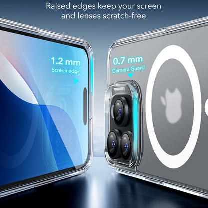 Coque MagSafe pour Apple iPhone 16 Pro Max, ESR, Classic Hybrid, Transparent Satiné