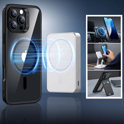Coque MagSafe pour Apple iPhone 16 Pro Max, ESR, Classic Hybrid avec Protecteur d'Écran, Noire Transparente