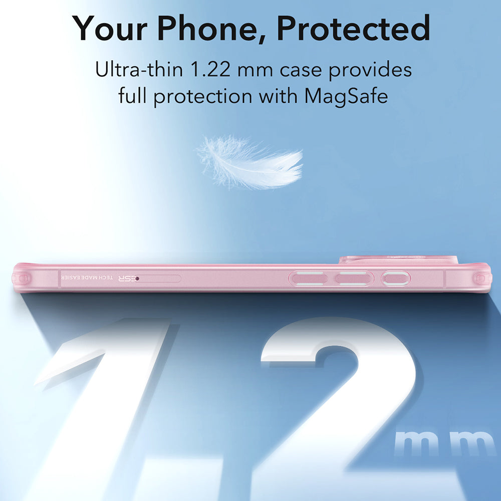 Coque MagSafe pour Apple iPhone 16 Pro Max, ESR, Zero, Rose Satiné
