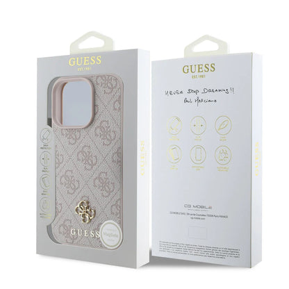 Étui MagSafe pour Apple iPhone 16 Pro Max, Guess, 4G Classic, Rose