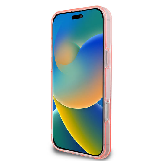 Étui MagSafe pour Apple iPhone 16 Pro Max, Guess, IML Couronne de Fleurs, Rose