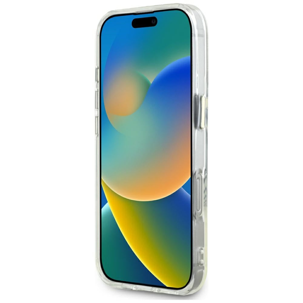 Coque MagSafe pour Apple iPhone 16 Pro Max, Guess, IML Metal Colored Circle, Blanche