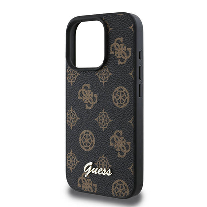 Coque MagSafe pour Apple iPhone 16 Pro Max, Guess, Peony Script, Noire