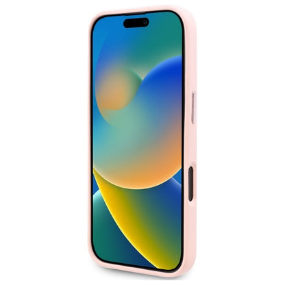 Housse MagSafe pour Apple iPhone 16 Pro Max, Karl Lagerfeld, Silicone Shadow Metal Initial, Rose.